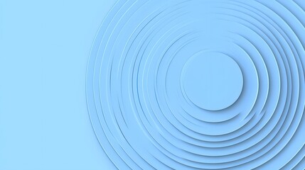 Fototapeta premium Abstract Light Blue Concentric Circles Pattern Background