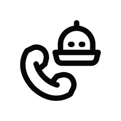 order food line icon. Clean and minimalist vector icon for websites, mobile apps, presentations, and logos. Fully scalable and customizable for any project.