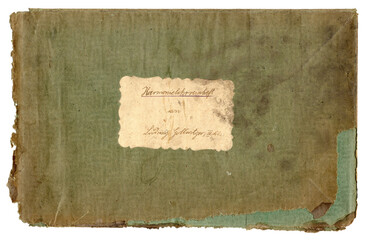 Harmonielehrreinheft Ludwig Gollwitzer Klasse 3, altes Schulheft um die Jahrhundertwende als historisches Schulmaterial und P&auml;dagogikgeschichte