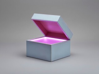 Illuminated Gift Box: A Minimalist, Glowing Surprise