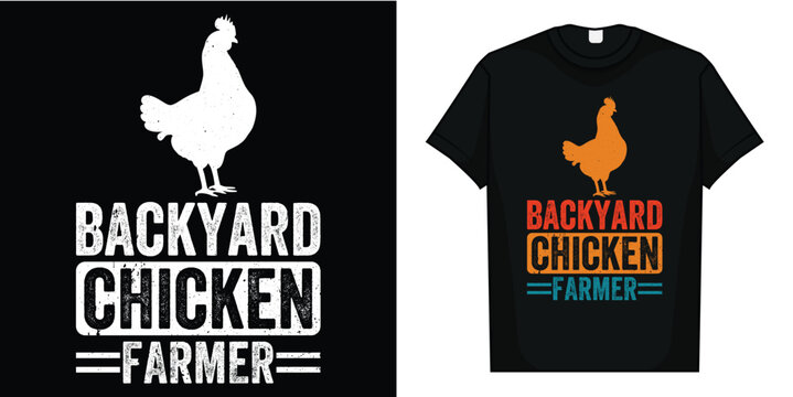 Backyard Chicken Farmer Distressed Gift for Chicken Moms Dad T-Shirt