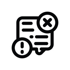 problem line icon. Clean and minimalist vector icon for websites, mobile apps, presentations, and logos. Fully scalable and customizable for any project.