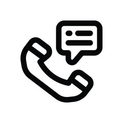 phone survey line icon. Clean and minimalist vector icon for websites, mobile apps, presentations, and logos. Fully scalable and customizable for any project.
