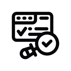 search survey line icon. Clean and minimalist vector icon for websites, mobile apps, presentations, and logos. Fully scalable and customizable for any project.