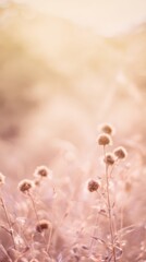 Soft Focus on Delicate Wildflowers in Gentle Pastel Tones with Dreamy Background for Nature Lovers and Art Enthusiasts