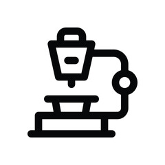 microscope line icon. Clean and minimalist vector icon for websites, mobile apps, presentations, and logos. Fully scalable and customizable for any project.