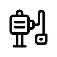 colonoscopy line icon. Clean and minimalist vector icon for websites, mobile apps, presentations, and logos. Fully scalable and customizable for any project.