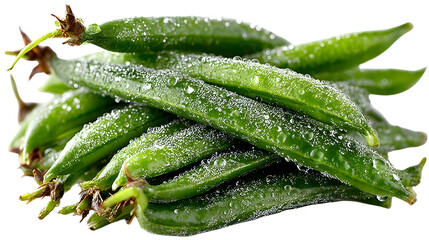 Fresh Green Peas Dew Drops Closeup Healthy Food Vegetable Photography