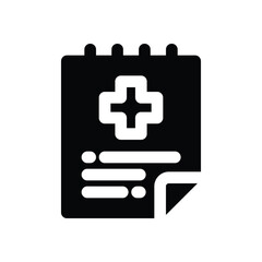 Fototapeta premium notebook glyph icon. Strong and solid vector icon for websites, mobile interfaces, presentations, and visual branding. High quality and easy to edit.