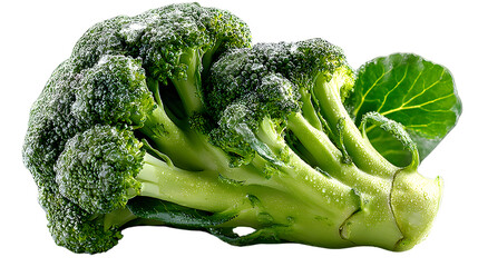 Fresh Green Broccoli Vegetable Closeup Studio Shot