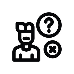 loneliness line icon. Clean and minimalist vector icon for websites, mobile apps, presentations, and logos. Fully scalable and customizable for any project.