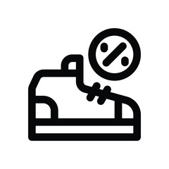 footwear line icon. Clean and minimalist vector icon for websites, mobile apps, presentations, and logos. Fully scalable and customizable for any project.
