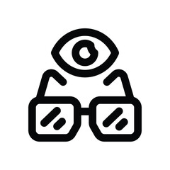 sunglasses line icon. Clean and minimalist vector icon for websites, mobile apps, presentations, and logos. Fully scalable and customizable for any project.