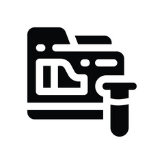 folder glyph icon. Strong and solid vector icon for websites, mobile interfaces, presentations, and visual branding. High quality and easy to edit.