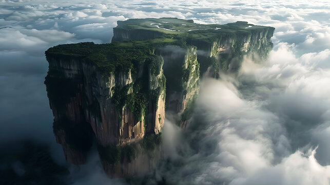 Atop the Clouds: Majestic Tepui in the Mist