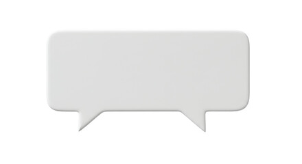 Isolated 3D Speech Bubble with White Background