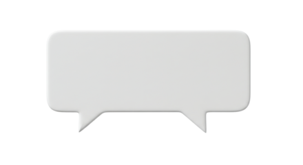 Isolated 3D Speech Bubble with White Background