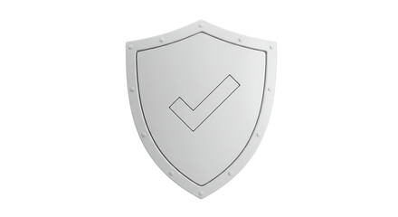 Isolated Shield with Checkmark