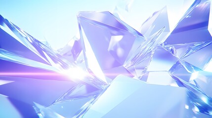 Abstract Shattered Crystal Glass Texture Background