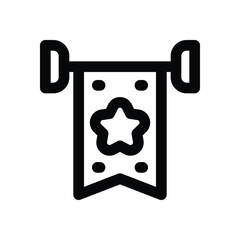 bookmark line icon. Clean and minimalist vector icon for websites, mobile apps, presentations, and logos. Fully scalable and customizable for any project.