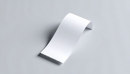 Receipt mockup on plain surface
