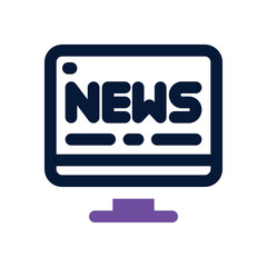 news duotone icon. Sleek and modern vector icon for websites, mobile apps, marketing materials, and corporate design. Fully scalable and ready to use.