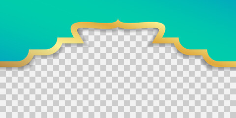 Luxury Islamic Mosque Divider Header Border Design for banner, flyer, feed, website, etc. High Quality Vector Border Design