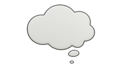 Isolated Thought Bubble Cloud Shape
