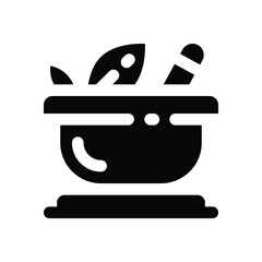 herbal glyph icon. Strong and solid vector icon for websites, mobile interfaces, presentations, and visual branding. High quality and easy to edit.
