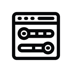 polling line icon. Clean and minimalist vector icon for websites, mobile apps, presentations, and logos. Fully scalable and customizable for any project.