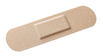 Isolated Beige Adhesive Bandage Close-up