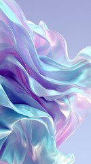 Abstract Flowing Fabric in Soft Pastel Colors with Ethereal Quality and a Delicate Design for Modern Background or Artistic Projects