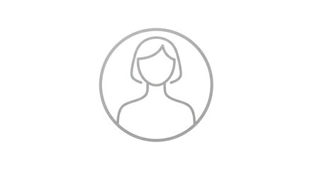 Isolated Generic Female Profile Icon