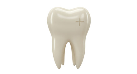 Isolated Human Tooth with Filling Close-up