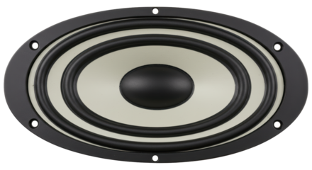 Isolated Car Audio Speaker with Black Surround