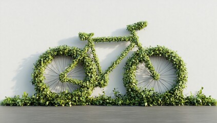 Green Bicycle with EcoFriendly Design.