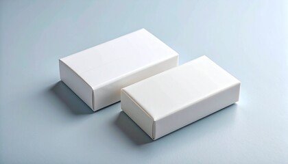 white box isolated on blue background