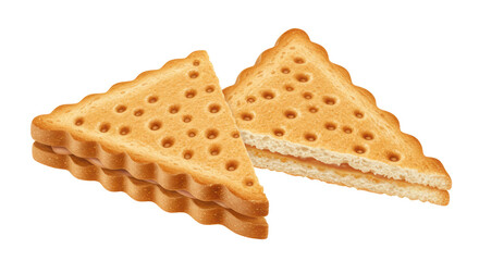 Isolated Tempting Peanut Butter Cracker Sandwiches Stacked