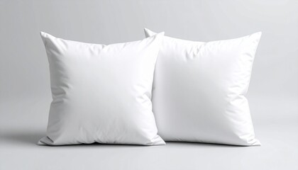 white pillows on a white background
