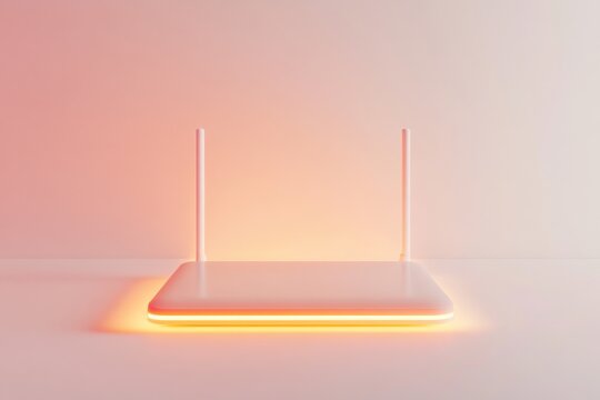 Modern wireless router with minimal design for home and office network solutions