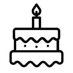 Obraz premium Birthday Cake Icon