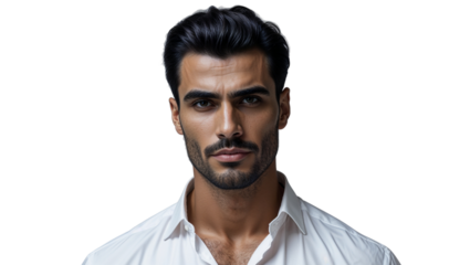 Chin Structure Highlighted In Handsome Portrait