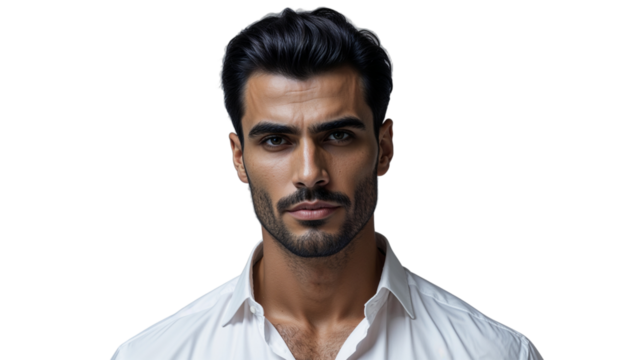 Chin Structure Highlighted In Handsome Portrait