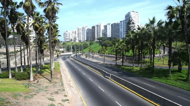 empty city and hightway(via expresa) with not people and car durant,covid 19 virus miraflores city lima peru,not car,not people,america souh america