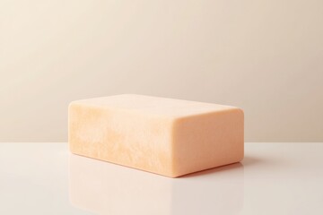 Neutral toned yoga block for fitness and exercise