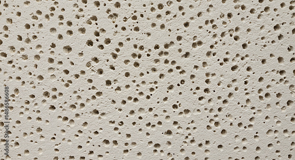 Poster close up porous off white surface texture isolated on white screen background for 3d rendering and a