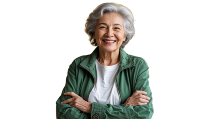 Smile Of Confident Elderly With Grin