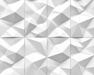 Obraz premium Abstract White Geometric Pattern Background Texture Wall Tiles