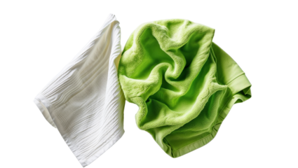 Linen Kitchen Towels In Vibrant Green Color