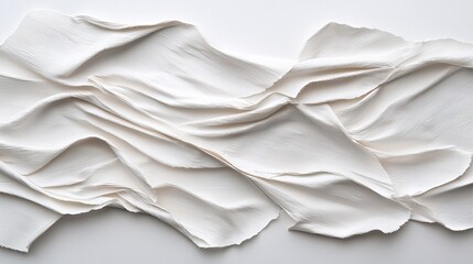 White Abstract Relief Texture with Wave Pattern